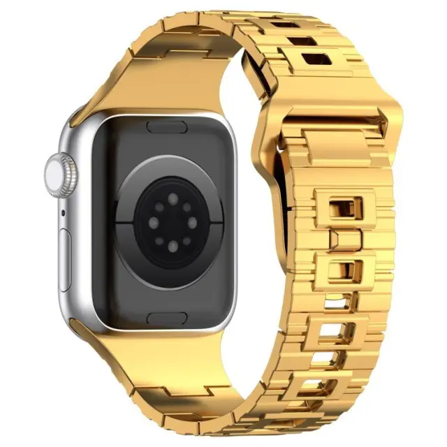 Armor Style Ανταλλακτικό Λουράκι Σιλικόνης για Apple Watch 44/45/46/49mm - Gold OEM