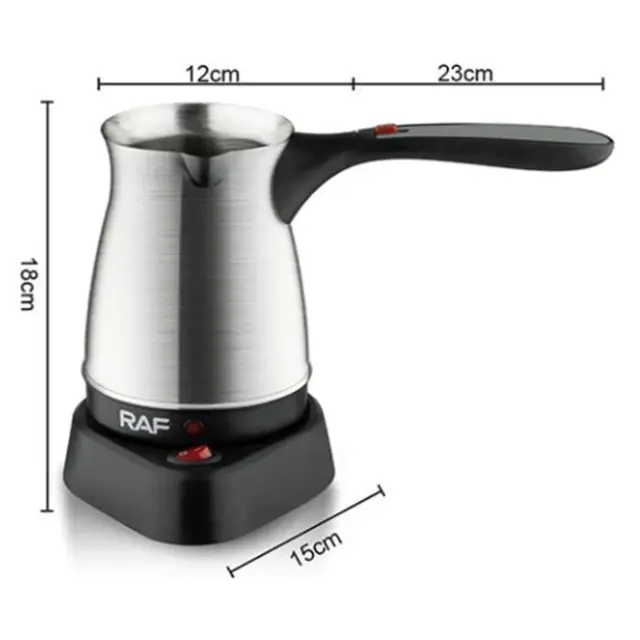 RAF Ηλεκτρικό Μπρίκι 600W με Χωρητικότητα 500ml Inox R.127 3