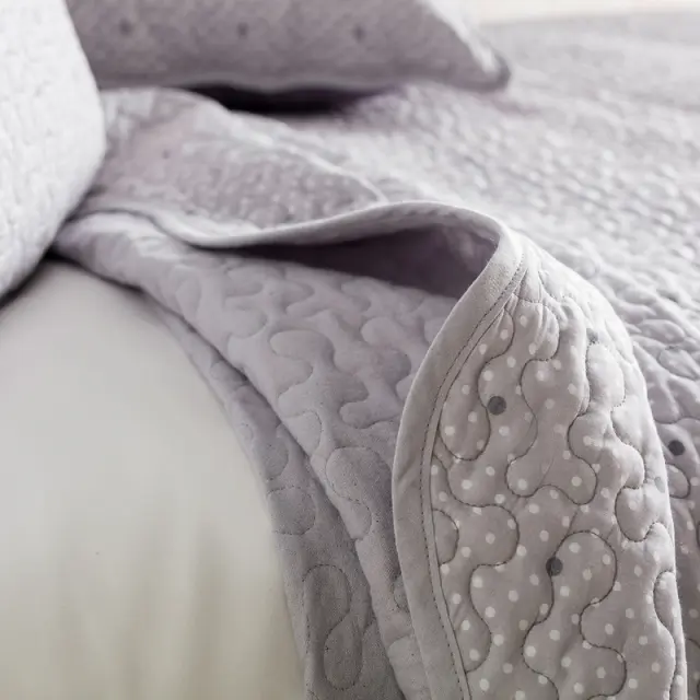 Σετ Κουβρλί 160X220cm + 1 μαξ/θήκη GOFIS HOME Pindot Γκρι 526B/14 3