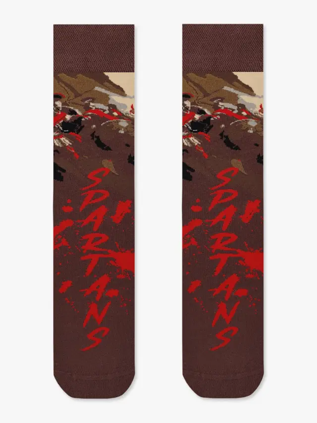 Κάλτσα Βαμβακερή με Σχέδια Spartans in Blood NODO