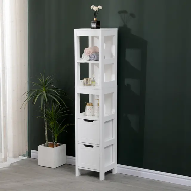 Ντουλάπι-στήλη Kelby pakoworld mdf λευκό 30x30x144εκ 3