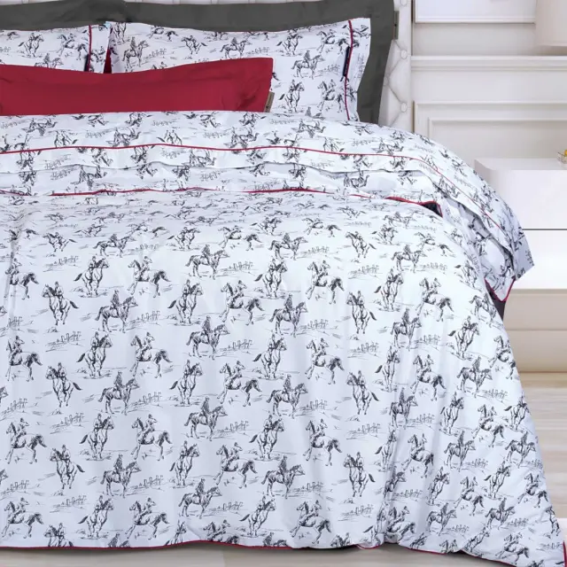 Σετ Σεντόνια 260x280 King Size Essential Greenwich Polo Club 2263 White-Black 100% βαμβακερόΧωρίς Λάστιχο 2