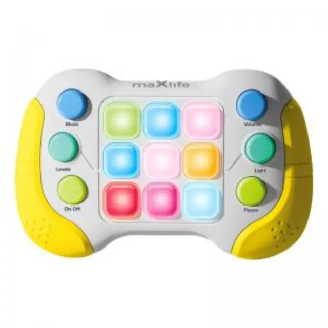 Φορητό Παιχνίδι Maxlife MXPS-300 Pop It Λευκό-Κίτρινο N69483 2