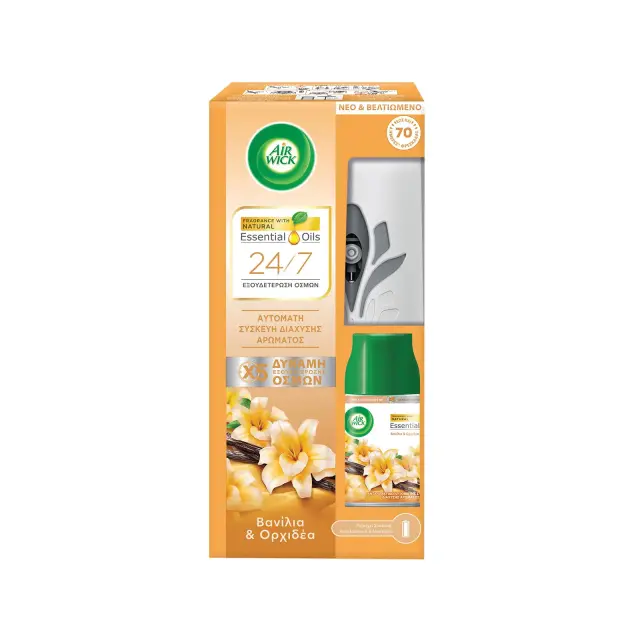 Airwick Freshmatic MAX Συσκευή + Refill 250ml Βανίλια + Ορχιδέα