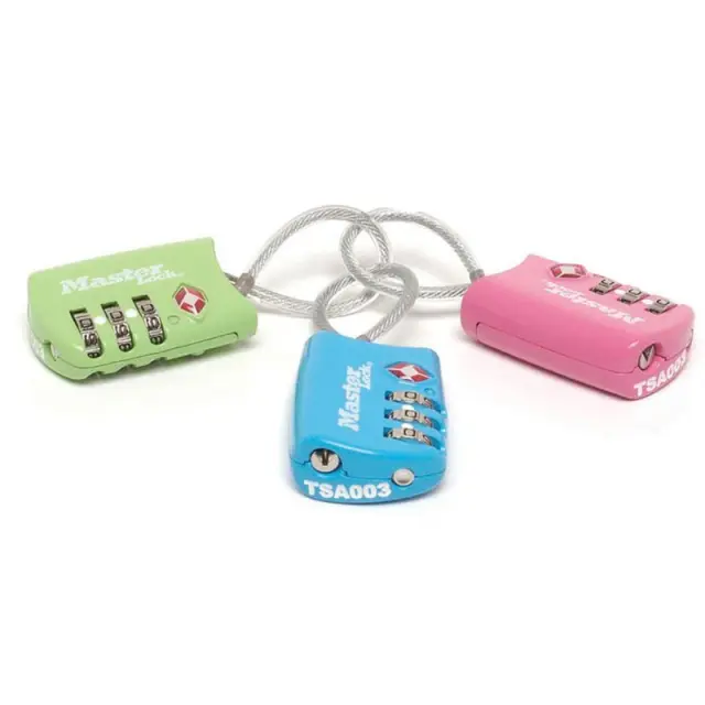Master Lock 4688EURD - Λουκέτο αποσκευών συνδυασμού 3 ψηφίων ειδικό για ΗΠΑ (TSA) 2