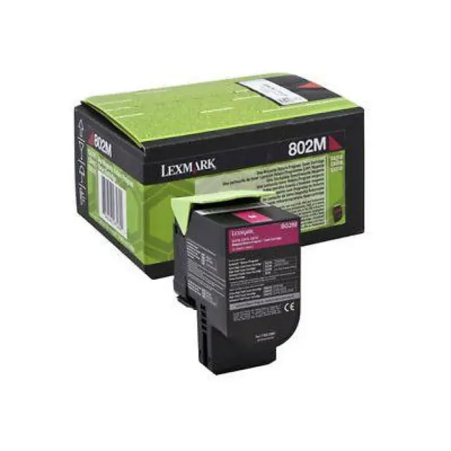 Lexmark 802 Γνήσιο Toner Laser Εκτυπωτή Ματζέντα 1000 Σελίδων 80C20M0