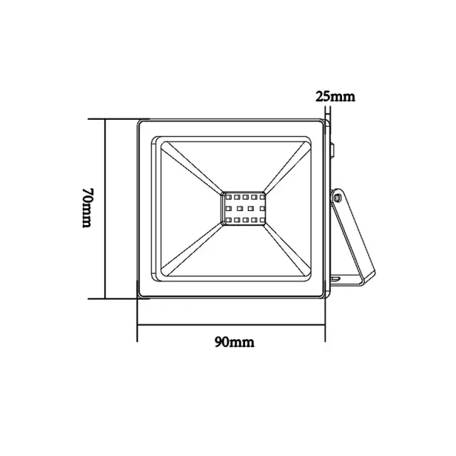 Aca Light LED SMD ΠΡΟΒΟΛΕΑΣ 230V AC 10W ΜΠΛΕ IP66 ΜΑΥΡΟ 2