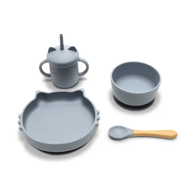 Lorelli Σετ Φαγητού Σιλικόνης 4τμχ. Natural Grey 10230700003