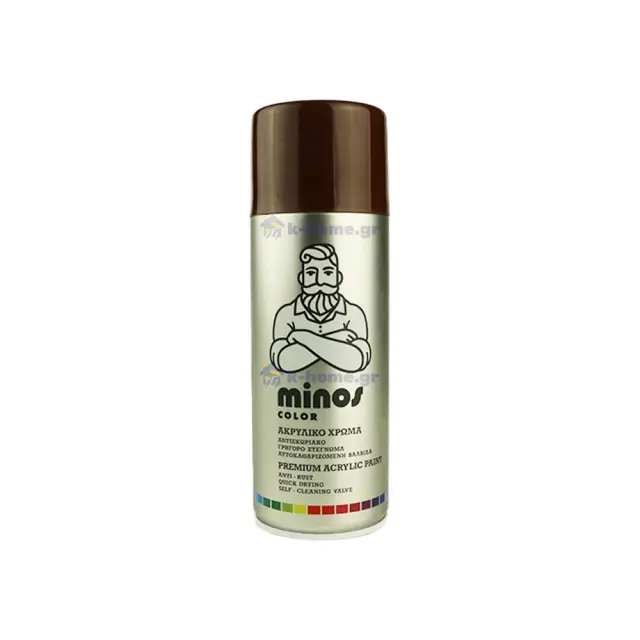 MINOS Ακρυλικό Spray RAL 8016 Καφέ Μαόνι Gloss 400 ml