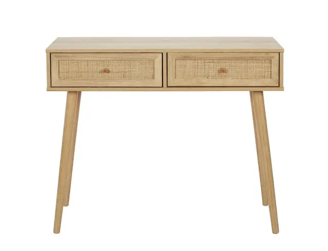 Kονσόλα Εισόδου Bali Home Deco Factory με 2 συρτάρια και διαστάσεις 100x29x81cm - Απόχρωση Ξύλου HD5132 2
