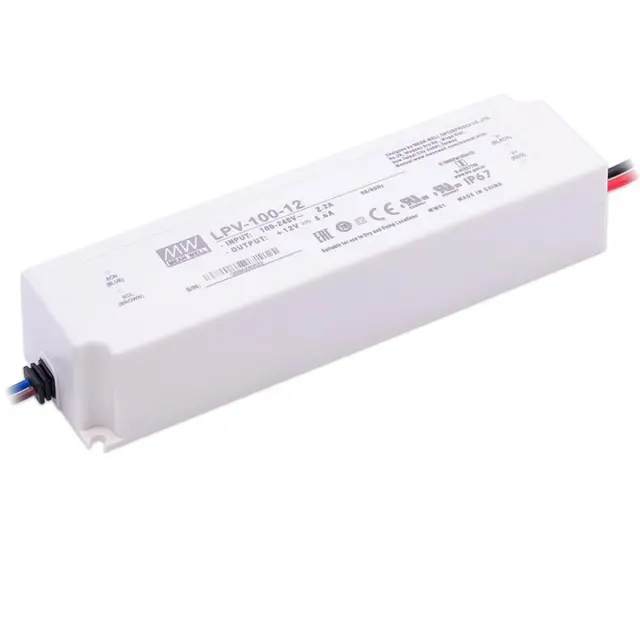 AC-DC Single output LED driver Constant Voltage (CV); Output 12Vdc at 8.5A; cable output 100W