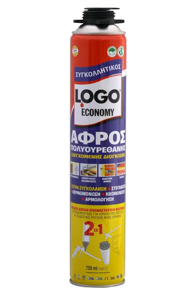 Logo Αφρός Πολυουρεθάνης Economy Pu Συγκολλητικός 750ml