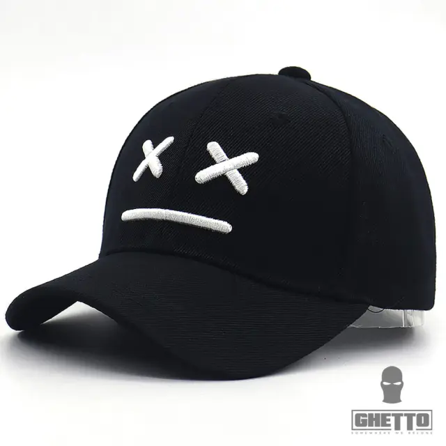 Ghetto Cap Custom 3D Logo Fashion 6-Panel Black