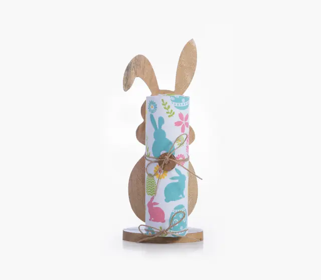 Nef-Nef Homeware Ξύλινος Λαγός Με Ποτηρόπανο Rabbit 40x70 Μπλε