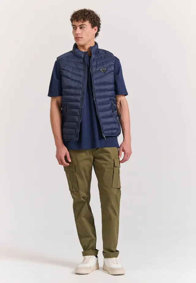 Funky Buddha Vest Jacket Navy FBM011-001-01 - 3XL 3