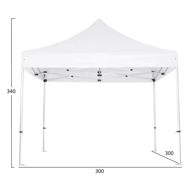 GAZEBO ΕΠΑΓΓΕΛΜΑΤΙΚΟ ΒΑΡΕΩΣ ΤΥΠΟΥ CRESSEN FB96305 ΠΤΥΣΣΟΜΕΝΟ ΑΛΟΥΜΙΝΙΟΥ 3x3x3,4Y 2