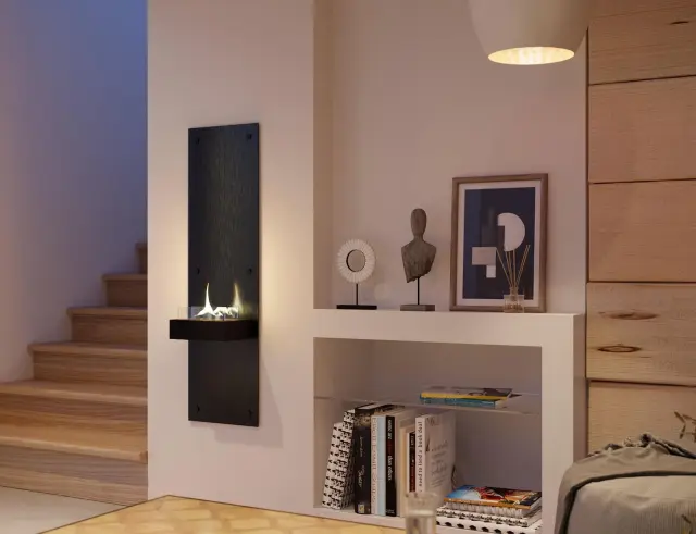 Επιτοίχιο Tζάκι Alto Tenderflame με διάρκεια καύσης 4 - 5 ώρες, χωρητικότητα δεξαμενής 500ml και διαστάσεις 40x23x130cm - Black TF-0509001