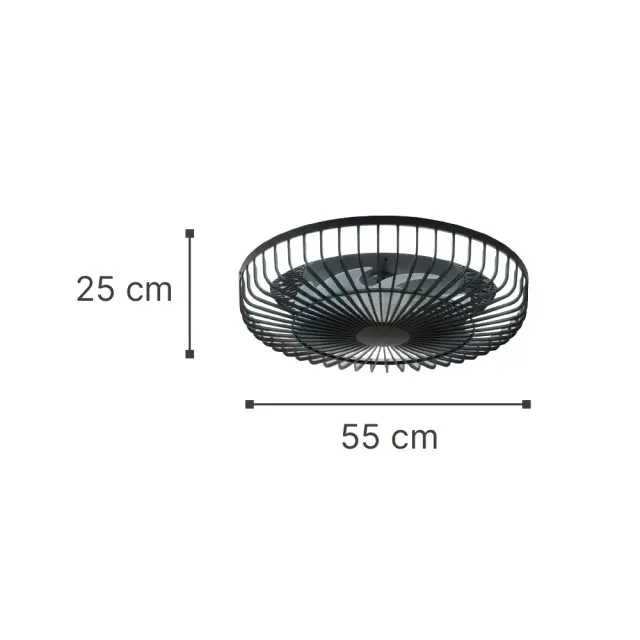 it-Lighting Waterton 36W 3CCT LED Fan Light in Black Color (101000620) 2