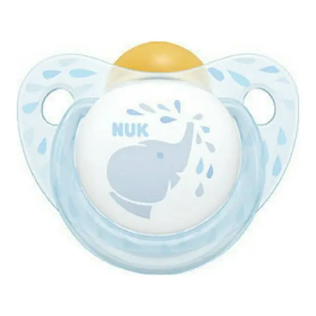 Nuk Baby Rose & Blue Ορθοδοντική Πιπίλα Latex Με Θήκη Μπλε 6-18m 1τμχ