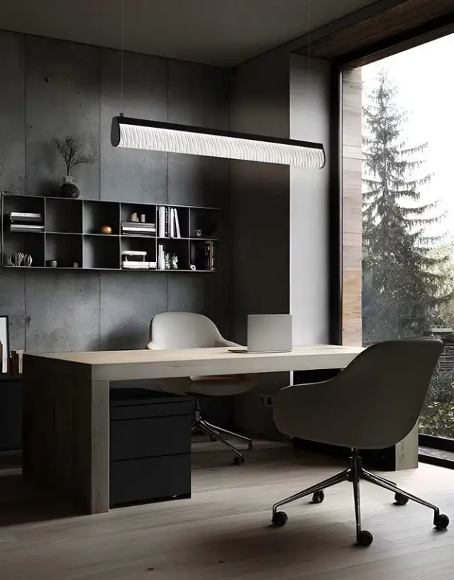Γραμμικό Κρεμαστό Φωτιστικό Modula Prisma Black LED 3000K Μαύρο