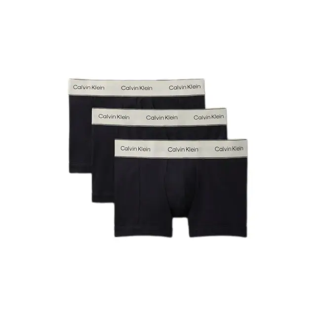 Calvin Klein Ανδρικό Boxer Trunk Heritage Cotton Stretch - Τριπλό Πακέτο, Χρώμα Μαύρο-Μαύρο-Μαύρο - S