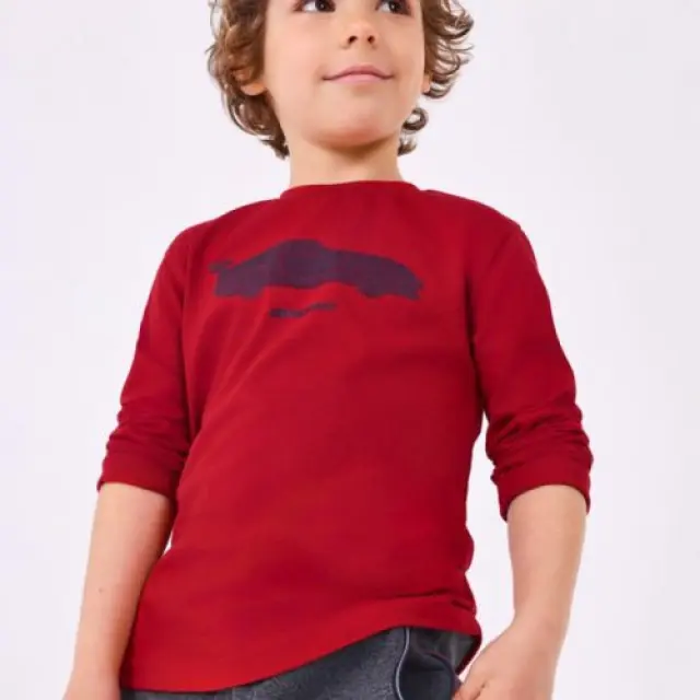 Mini 2 έως 10 ετών Μπλούζα σταμπωτή Better Cotton κόκκινο - 9Ε 2