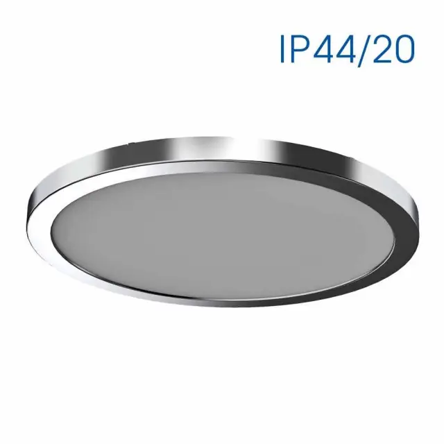 LED Στεγανό Φωτιστικό Oροφής NEBULA 12W-18W-24W IP44 CCT Χρώμιο VIV004814 3