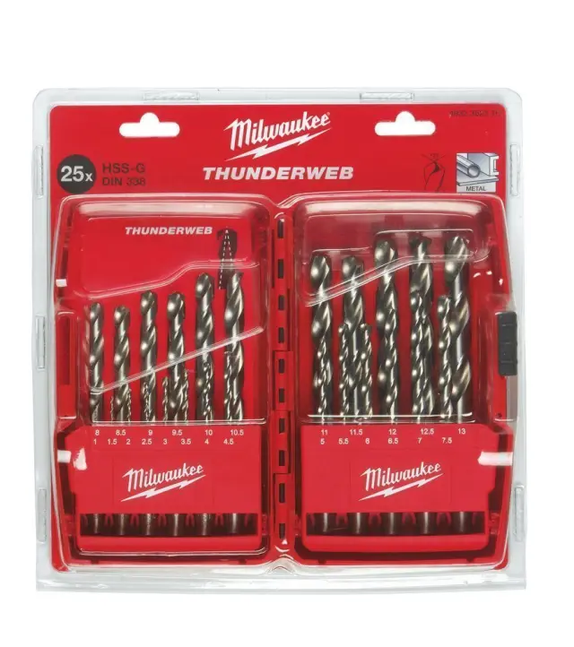 Milwaukee 4932352376 - ΤΡΥΠΑΝΙΑ ΑΕΡΟΣ ΑΣΗΜΙ HSSG SET 25τμχ. MW 3