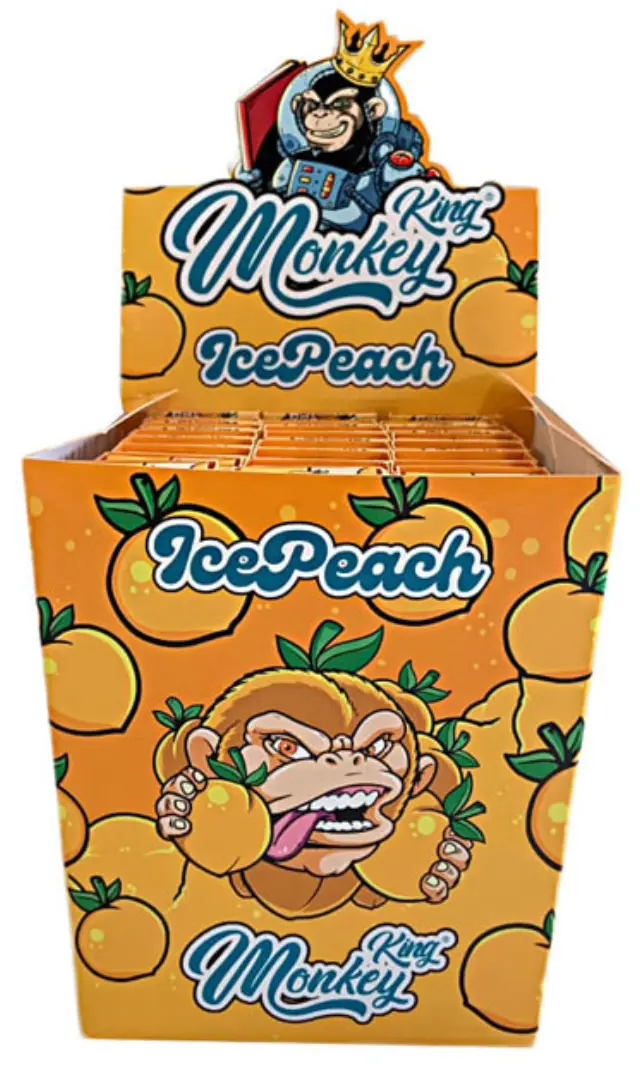 Monkey King Χαρτάκια Peach Ice - King Size Slim με Τζιβάνα 32φ. 3