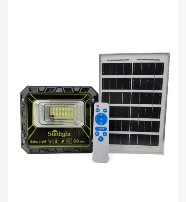 Ηλιακός προβολέας led 60W με πάνελ & τηλεχειριστήριο - Solarlight