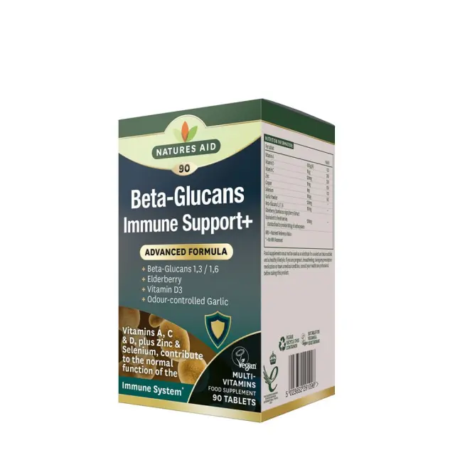 Natures Aid Beta-Glucans Immune Support+ 90 Tablets