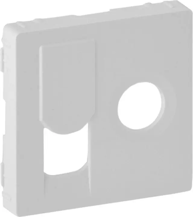 Cover plate Valena Life - TV socket 0-2400 MHz + RJ45 Cat. 6 UTP - white