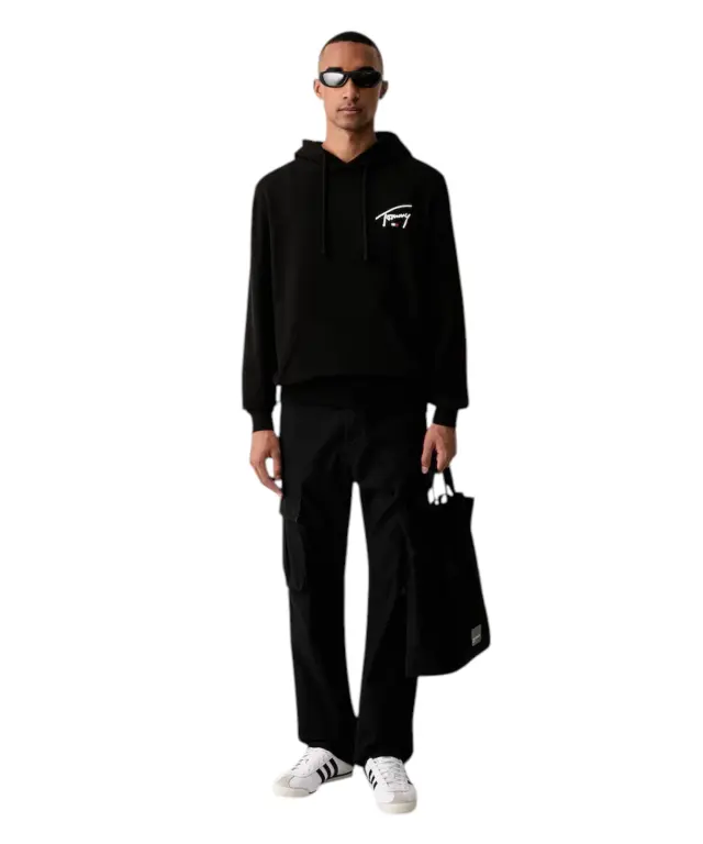Tommy Hilfiger - Ανδρικό Φούτερ Entry Signature Regular Fit DM0DM23587-BDS Μαύρο 3