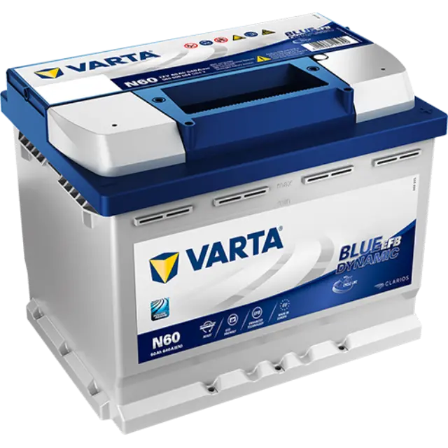 VARTA BLUE DYNAMIC ΜΠΑΤΑΡΙΕΣ EFB ΔΕΞΙΑ N60 (60Ah/640A) 242x175x190mm