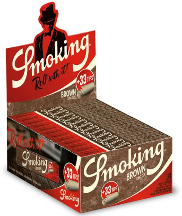 Smoking Χαρτάκια - Brown - Ακατέργαστο - King Size με Τζιβάνες 2