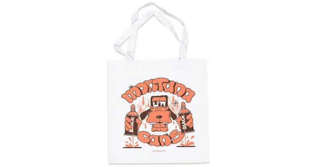 MONTANA COTTON BAG BLACK DOG WHITE