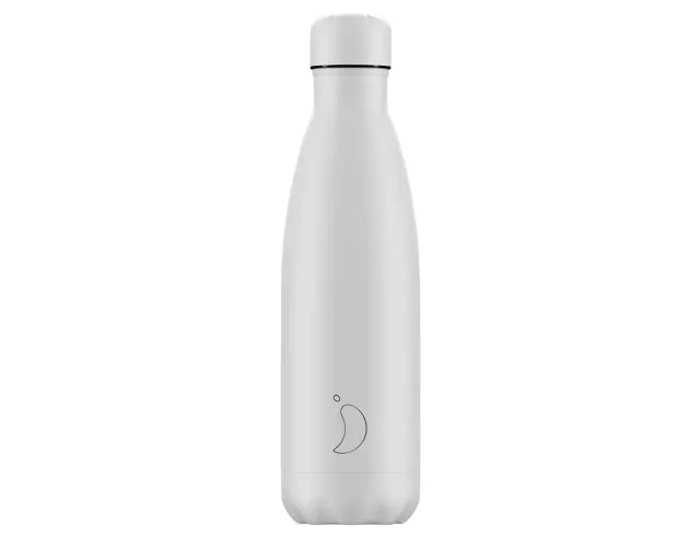 Mπουκάλι Θερμός Chilly's με χωρητικότητα 500ml και διατήρηση θερμοκρασίας 12h ζεστό / 24h κρύο - White