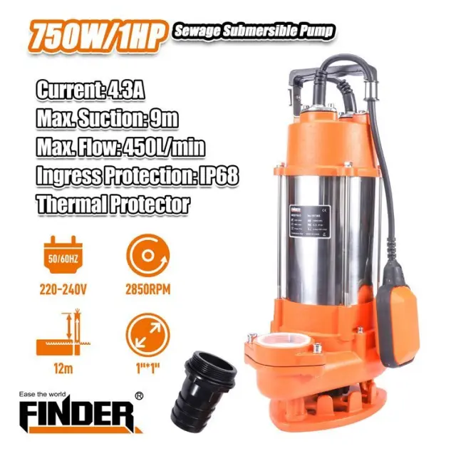 Υποβρύχια αντλία - 750W - 1HP - Finder - 197424 2