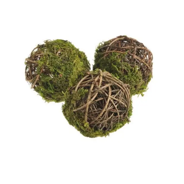 Μπάλες με κλαδιά και moss, 6τεμ.