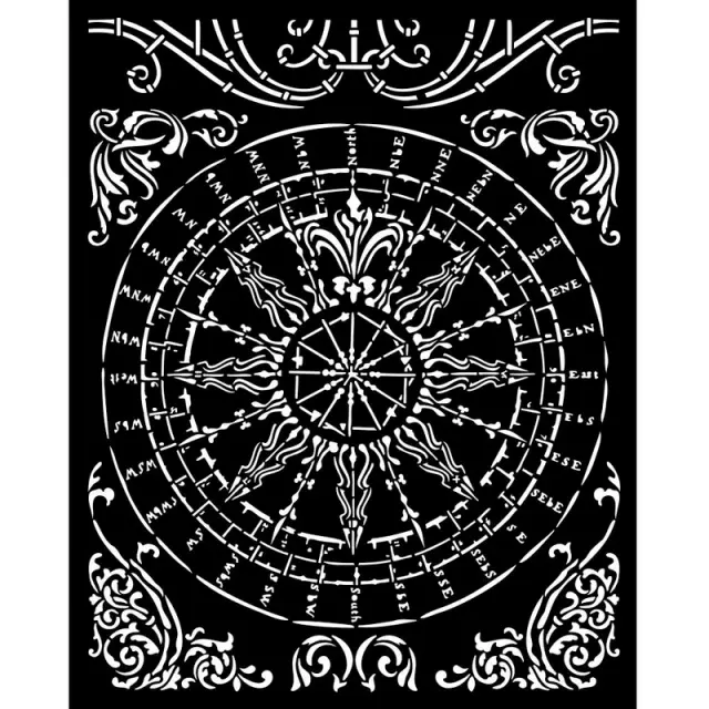 Thick Stencil Stamperia 20x25cm, Sir Vagabond in Fantasy World, Round