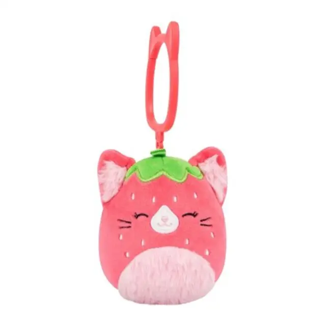 Λούτρινο Squishmallows Μπρελόκ 9 εκ. Olma the Strawberry Cat - JWSQ0618-B