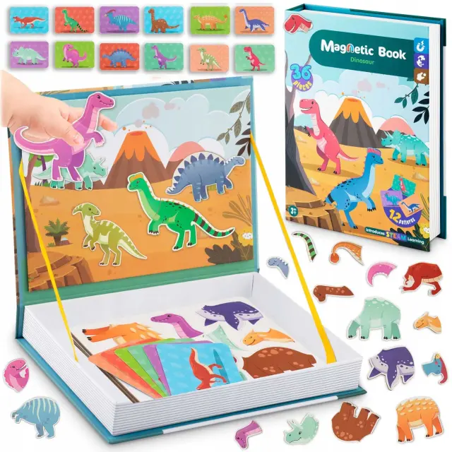 Ricokids Μαγνητικό παιχνίδι βιβλίο κατασκευών "Δεινόσαυροι"