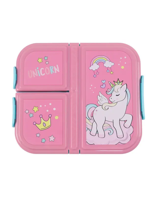 Δοχείο φαγητού 3 χώρων Unicorn 800ml
