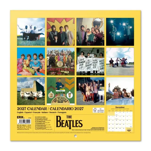 HMEΡΟΛΟΓΙΟ ΤΟΙΧΟΥ THE BEATLES 2027 30X30 CALENDAR CP27041 2