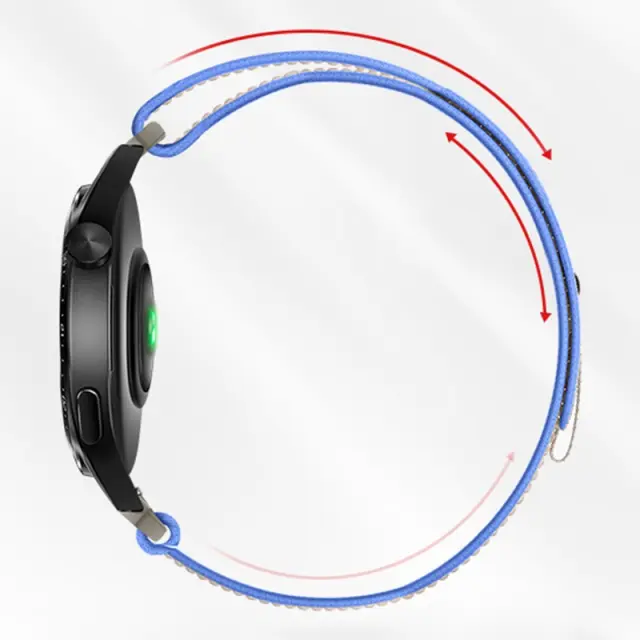 Watchband Hoco WH04 Belle Series από Nylon για Samsung Huawei Xiaomi Vivo OPPO κα 20mm Universal Μπλε-Γκρι 2
