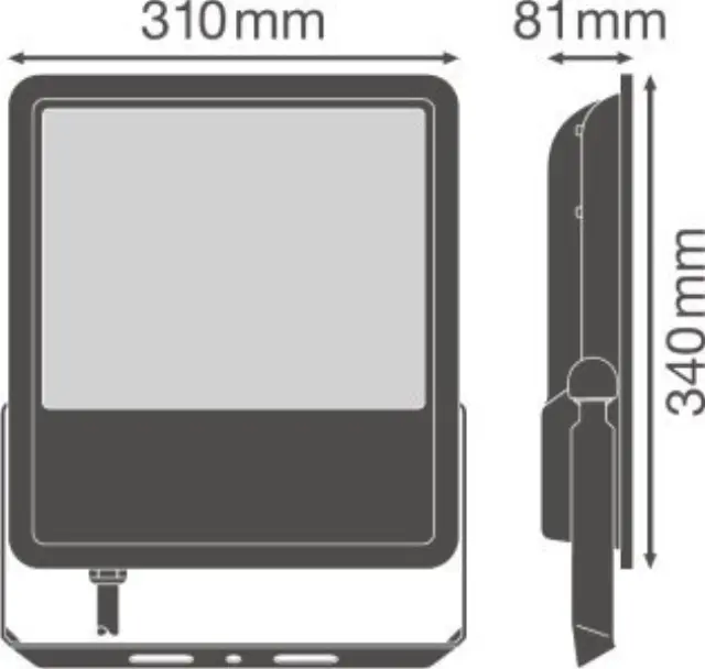 Προβολέας FLOODLIGHT 100DEG 180W 3000K IP65 Mαύρος OSRAM LEDVANCE 2
