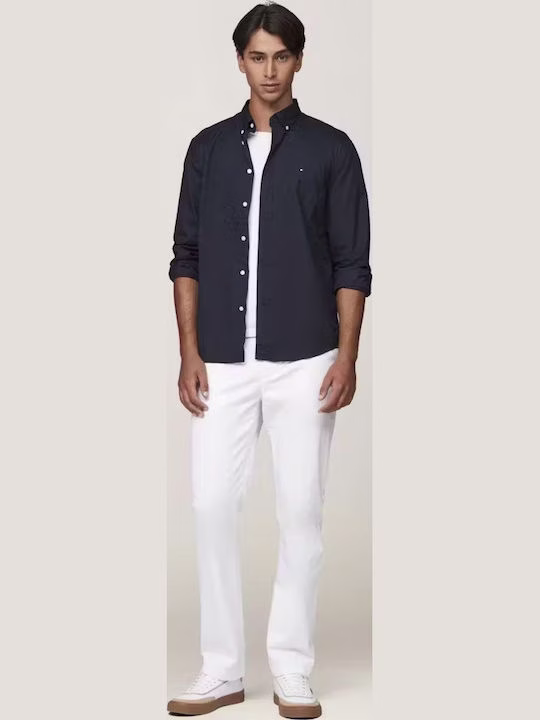 Tommy Hilfiger Σκούρο Μπλέ Πουκάμισο Σε Regular Fit Γραμμή Μπλε Σκούρο 3