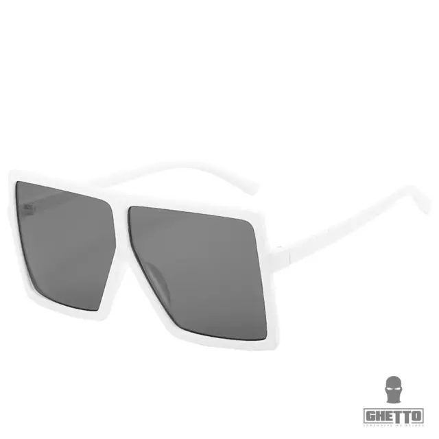Ghetto Fashion Women Oversized Sunglasses White