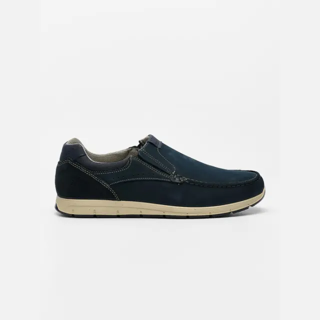 Imac Μοκασίνια-Loafers Ανδρικό δέρμα Nubuck Μπλέ IMA/351260 BLUE