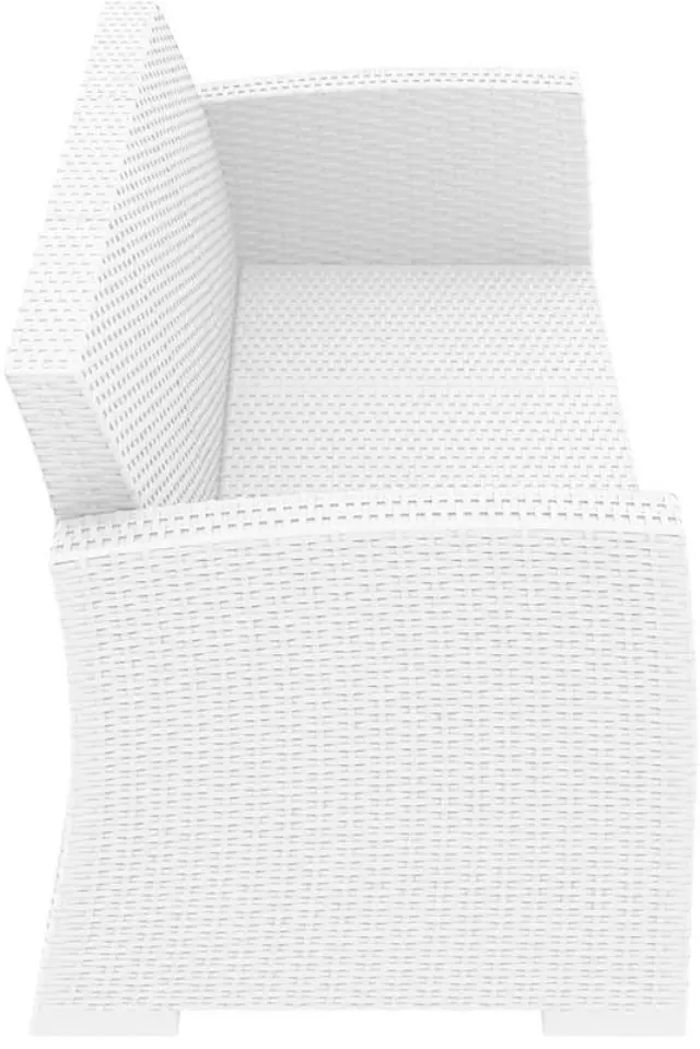 Καναπές Τριθέσιος MONACO Λευκό PP 198x79x79cm 2